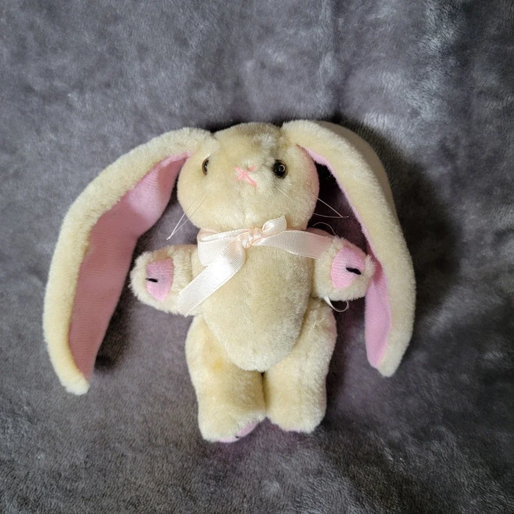 Vintage Maxson Import Plush Bunny Unisex Small Cream Excellent Floppy Ears